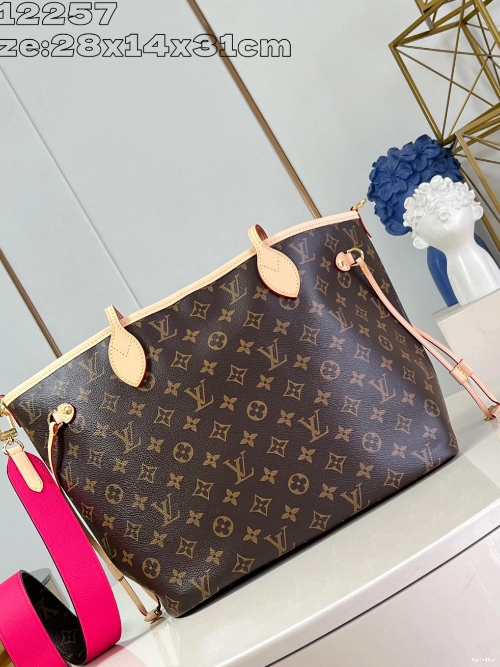 Repzbay Neverfull Bandoulière MM-31*28*14cm Inside Vuitton Out Louis 0821